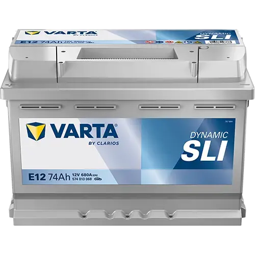 Акумулятор 12В 74Агод./680А (EN) Dynamic SLI (L+ стандартні клеми) 278x175x190 B13 - монтажний фланець 10.5мм (пусковий) VARTA 574013068K262 (фото 1)