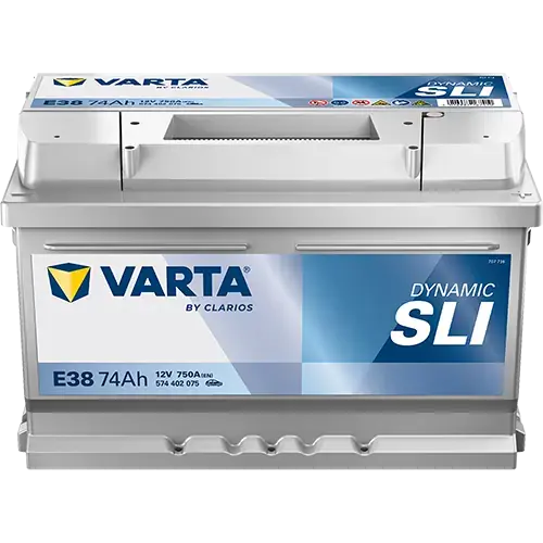 Акумулятор 12В 74Агод./750А (EN) Dynamic SLI (R+) 278x175x175 B13 - монтажний фланець 10.5мм (пусковий) VARTA 574402075K262 (фото 1)