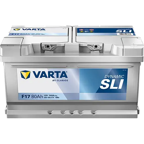 Акумулятор 12В 80Агод./740А (EN) Dynamic SLI (R+) 315x175x175 B13 - монтажний фланець 10.5мм (пусковий) VARTA 580406074K262 (фото 1)