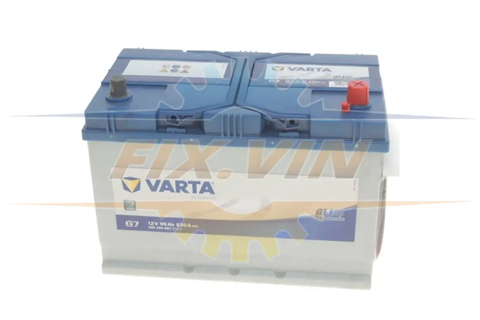 Акумуляторна батарея 95Ah/830A (306x173x225/+R/B01) Blue Dynamic G7 Азія VARTA 595404083 3132 (фото 1)