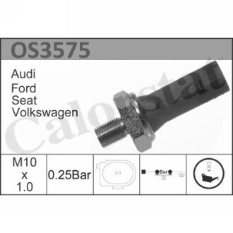 Датчик тиску мастила AUDI/VW A4-8/Bora/Caddy/Golf/LT/Passat/Polo/T4 &quot;1,4-4,2 &quot;94-06 Vernet OS3575 (фото 1)