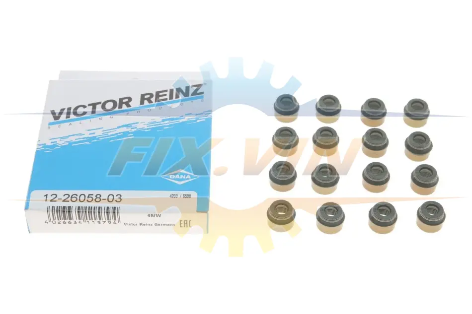 Комплект сальників клапану AUDI/FIAT/BMW/PEUGEOT/RENAULT/VOLVO/VW 80,100,A6,A8,3(E30,E36) VICTOR REINZ 12-26058-03 (фото 1)