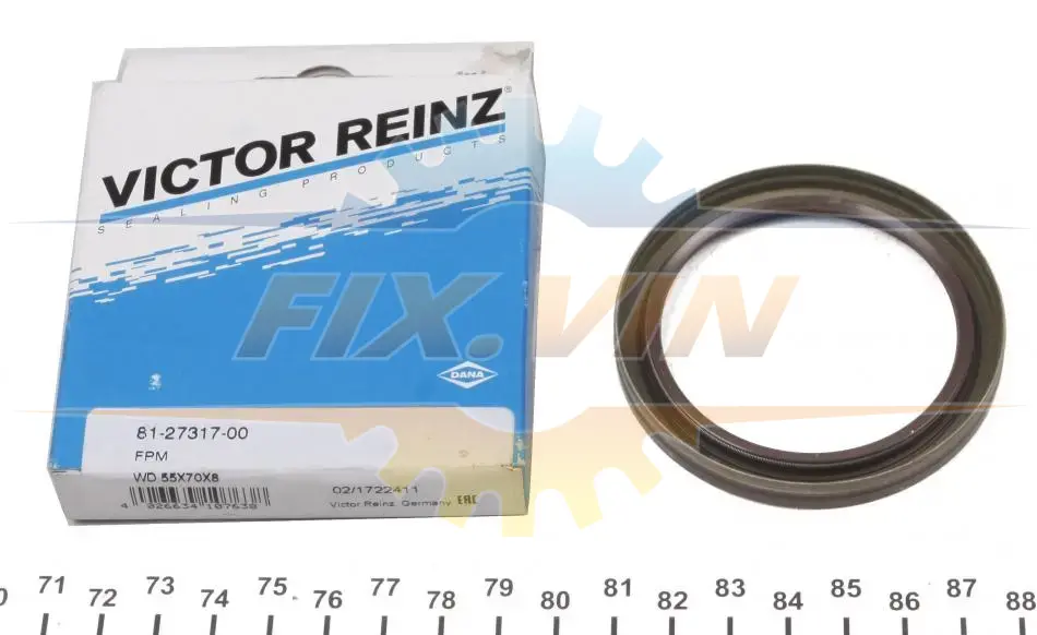 Сальник розподільного валу Opel Ascona/Astra/Kadett/Omega/Vectra 1.8/2.0 85-00 (55x70.1x8) REINZ 81-27317-00 VICTOR REINZ 812731700 (фото 1)