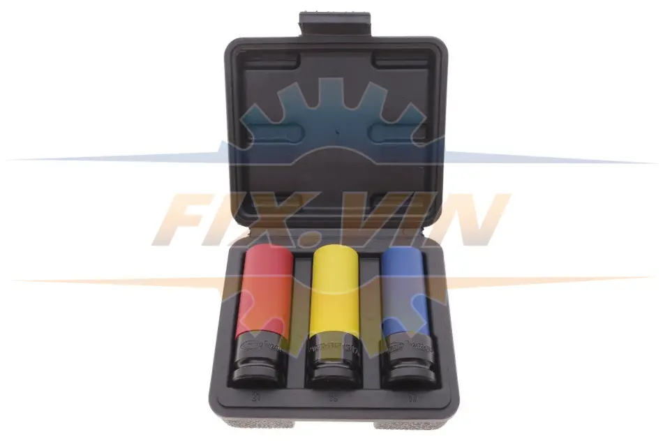 Набір ударних головок 1/2" для шиномонтажу 17-19-21 мм BLACK EDITION VIGOR V2522-BE (фото 1)