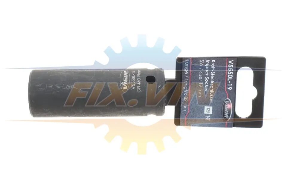 Головка торцева ударна 1/2" 19 мм Long 85 мм VIGOR V5550L-19 (фото 1)