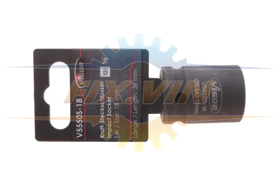 Головка ударна HEX (1/2", 18 мм) S VIGOR V5550S-18 (фото 1)