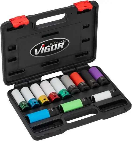 Набір ударних головок 1/2" 15-22.2 мм 12 од. VIGOR V6312/12 (фото 1)