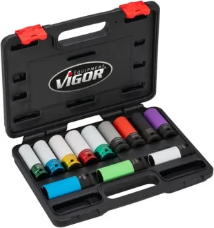 Набір ударних головок 1/2" 15-22.2 мм 12 од. VIGOR V6312/12