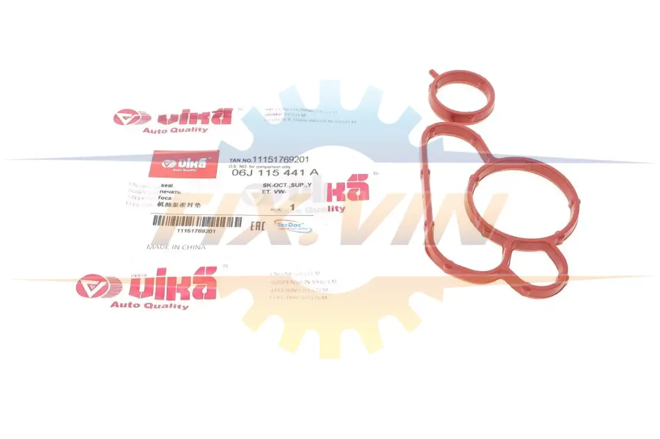 Прокладка корпуса фільтра масляного VW Passat/T5/T6 1.8/2.0 TSI 11- Vika 11151769201 (фото 1)