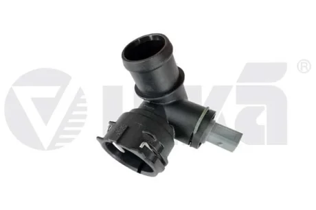 Фланець системи охолодження (трійник) з датчиком Audi A3/Skoda Octavia, Superb/VW Golf, Passat/Seat Leon 1.0,1.2,1.4,1.6 (13-20) Vika 11221789801
