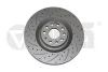 Диск гальмівний передній Skoda Superb (08-13)/VW Golf (06-13), Passat (06-11) перфорований (Geomet) VIKA Vika 66151717001 (фото 1)