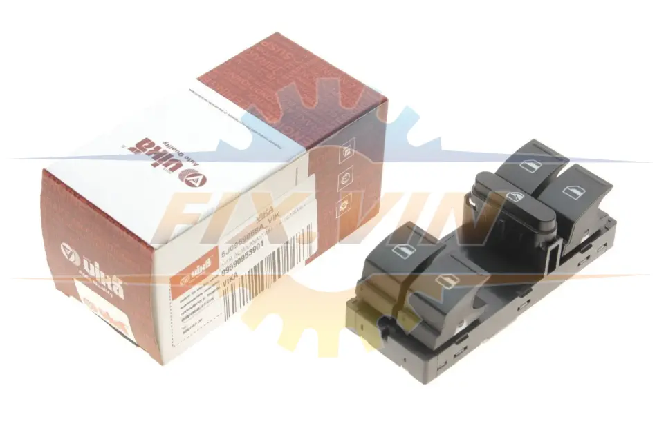 Кнопка склопідіймача (L) Skoda Fabia/Roomster 1.2/1.4/1.9 TDI 05-10 (блок) Vika 99590953901 (фото 1)