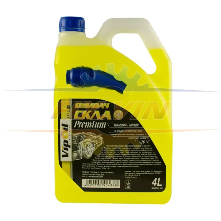 Омивач скла VipOil (зимовий Premium) -20 _Персик_, 4л VIPOIL 0279958 (фото 1)