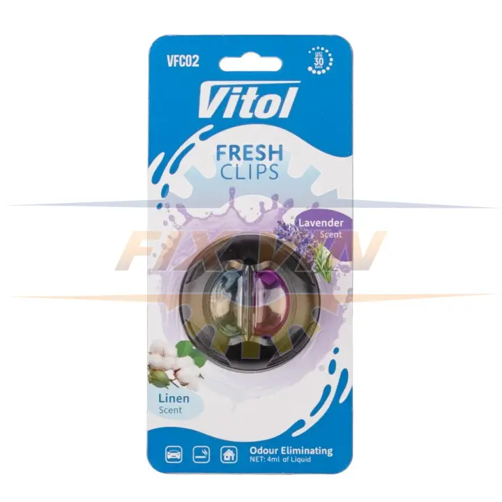 Освіжувач повітря Vitol Fresh Clips Linen +Lavender VITOL VFC02 (фото 1)