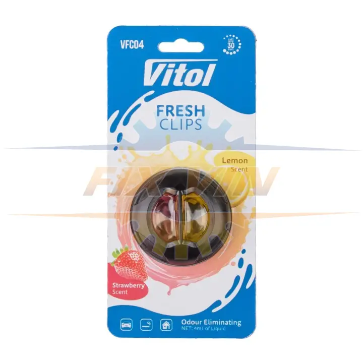 Освіжувач повітря Vitol Fresh Clips Strawberry+Lemon VITOL VFC04 (фото 1)