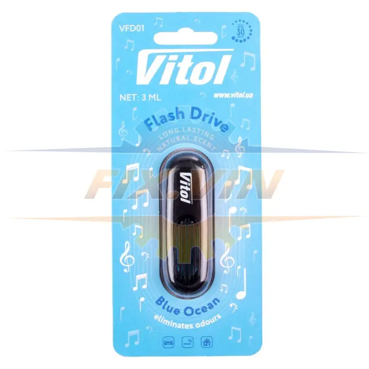 Освіжувач повітря Vitol Flash Drive Blue Ocean VITOL VFD01 (фото 1)