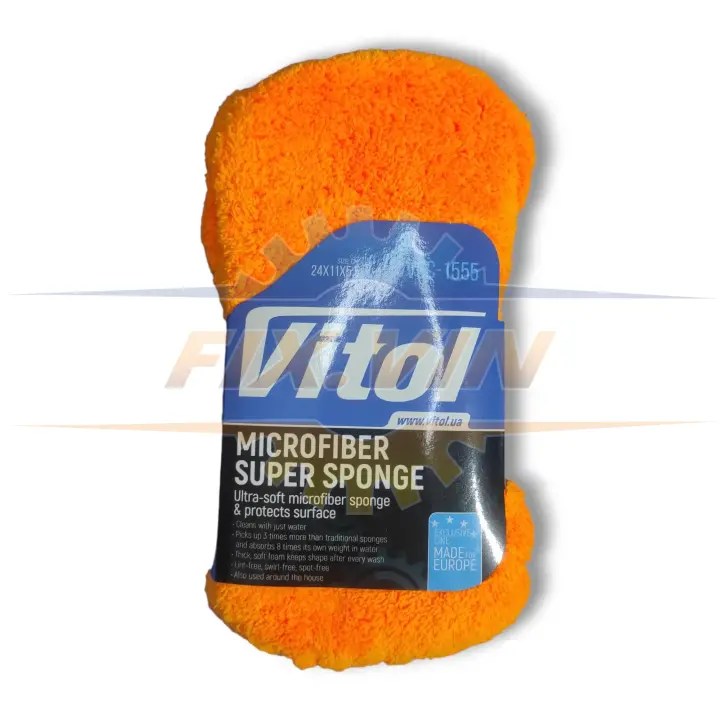 Губка для миття авто мікрофібра VSC1555 VITOL VSC-1555 (фото 1)