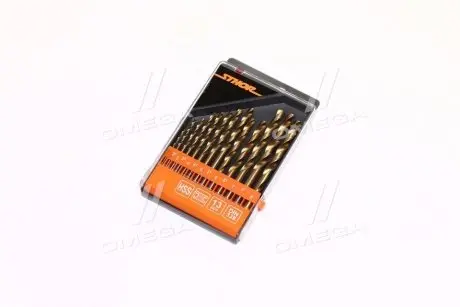 Набор сверл по металлу STHOR HSS титан. O = 2,0 - 8,0 мм, 13 шт. [25/50](VOREL) Vorel 22310