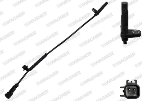 FORD Датчик ABS задн. TRANSIT V363 2.0 13-, TRANSIT V363 2.2 TDCi 13- WAGNER ABS00788