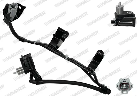 TOYOTA Датчик ABS передн. лівий HIACE IV 2.4, 2.5 89- WAGNER ABS00976 (фото 1)