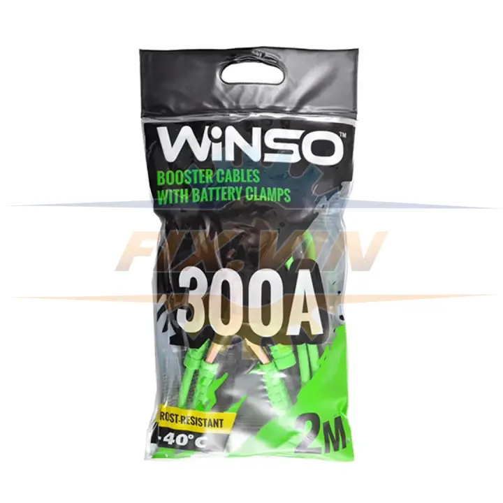 Провода-прикурювачі 300А, 2м, поліетиленовий пакет WINSO 138300 (фото 1)