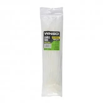 Хомути пластикові білі 4,8x300 (100шт.) WINSO 148300