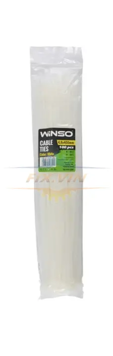 Хомути пластикові білі 4,8x400 (100шт.) WINSO 148400 (фото 1)