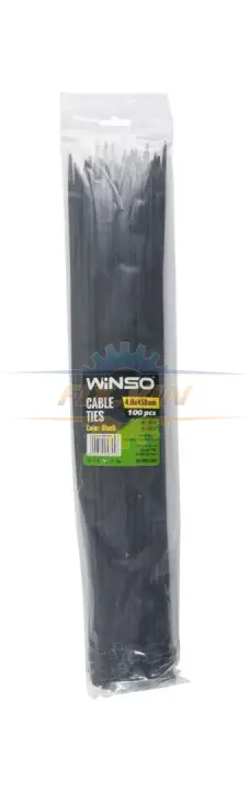 Хомути пластикові чорні 4,8x450 (100шт.) WINSO 248450 (фото 1)