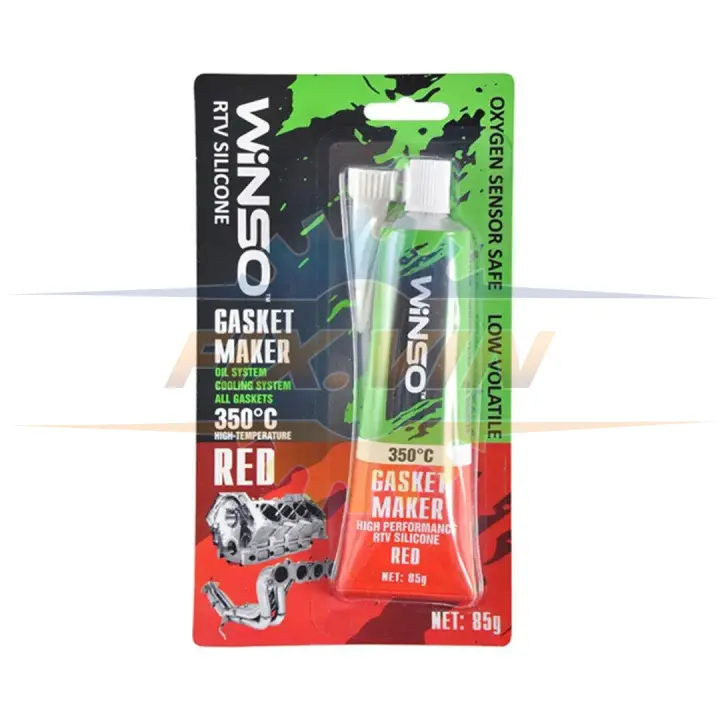 GASKET MAKER RED 85g +350⁰С Силіконовий герметик прокладок професійний червоний WINSO 310200 (фото 1)