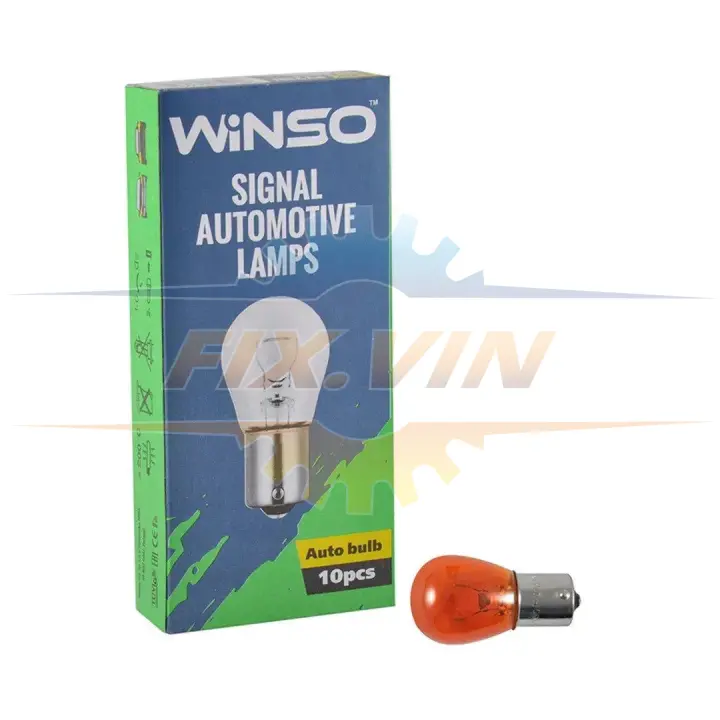 12V PY21W 21W BAU15s Amber 10шт.уп. WINSO 713110 (фото 1)