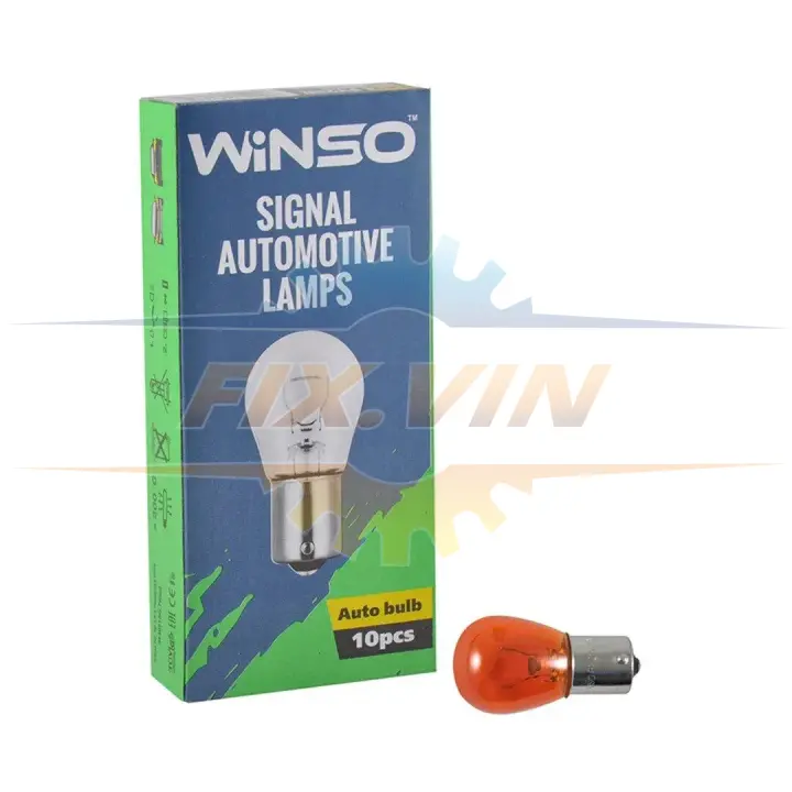 12V PY21W 21W BA15s Amber 10шт.уп. WINSO 713120 (фото 1)