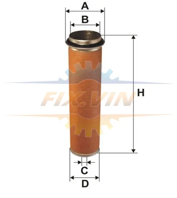 Фільтр повітряний вставка 414W WIX FILTERS 46532E (фото 1)