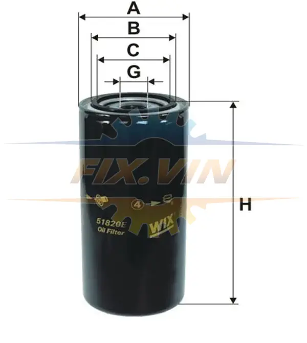 Фільтр масляний WIX WIX FILTERS 51820E (фото 1)