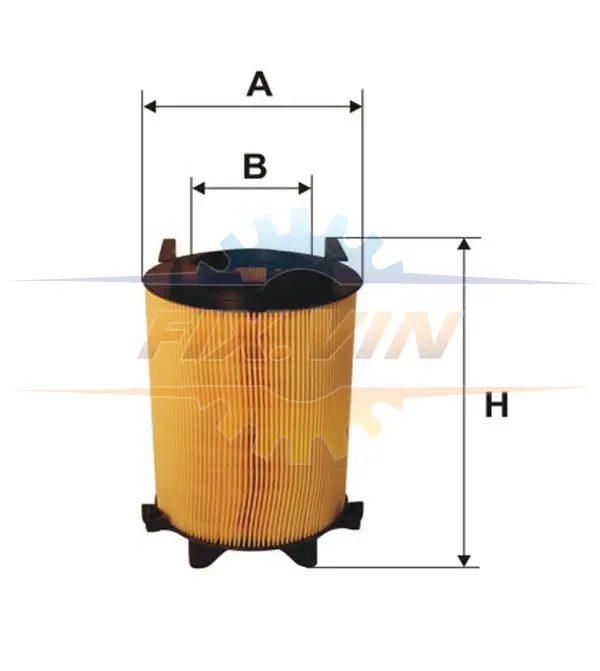 Фильтр воздушный круглый (H=221, O136) VW Caddy III. Golf V. Passat B6. Touran. Skoda Octavia 1.6i, 2.0SDI WIX FILTERS WA9445 (фото 1)