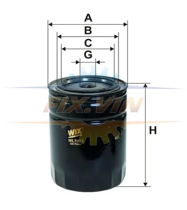 Фільтр масляний WIX FILTERS WL7075 (фото 1)