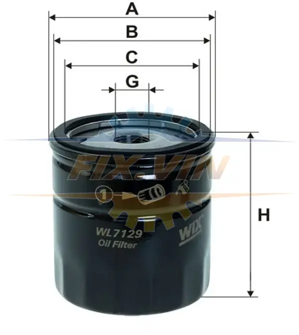 Фільтр масляний WIX FILTERS WL7129 (фото 1)