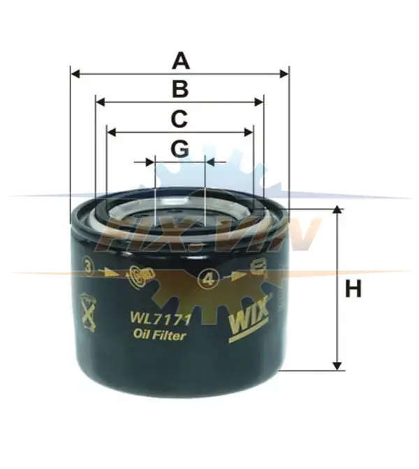 Фільтр масляний WIX FILTERS WL7171 (фото 1)