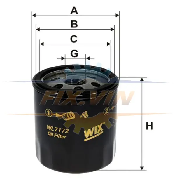 Фільтр масляний двигуна FORD, TOYOTA /OP618 (вир-во WIX-FILTERS) WIX FILTERS WL7172 (фото 1)