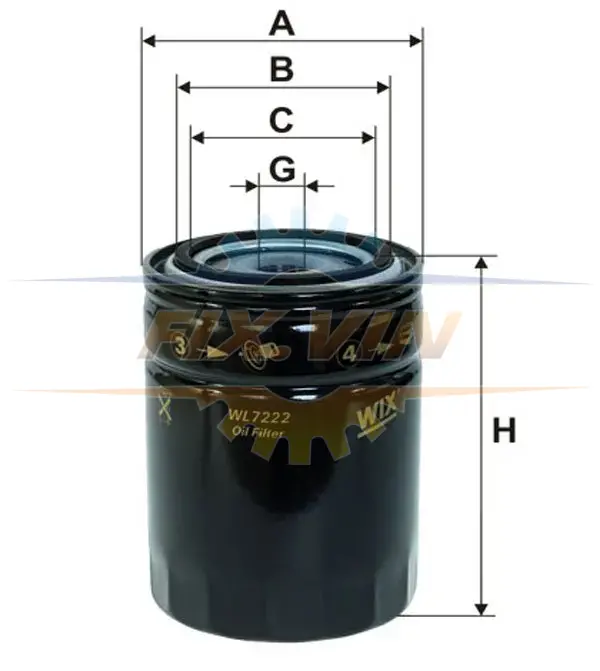 Фільтр масляний WIX FILTERS WL7222 (фото 1)