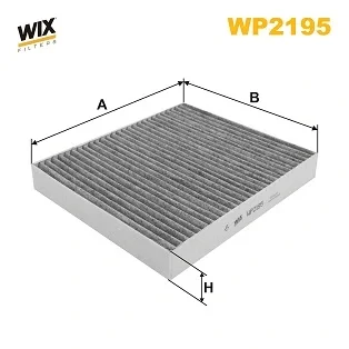 Фільтр салону KIA OPTIMA IV 15- вугільний (вир-во) WIX FILTERS WP2195