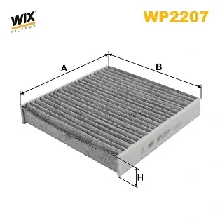 Фільтр салону SUZUKI IGNIS 16-, JIMNY 18- вугільний (вир-во WIX-FILTERS) WIX FILTERS WP2207 (фото 1)