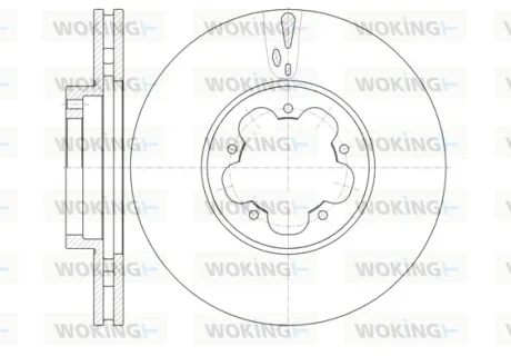 Гальмівний диск перед. Transit V347 06- (300mm) WOKING D61022.10
