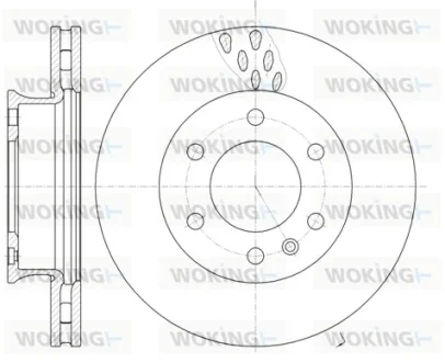Гальмівний диск перед. Crafter/W906/W907 (06-21) WOKING D61034.10