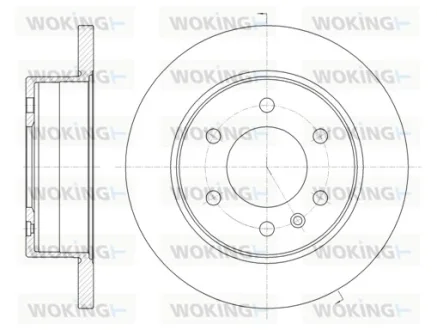 Гальмівний диск задн. Crafter/W906/W907/W910 (06-21) WOKING D61035.00