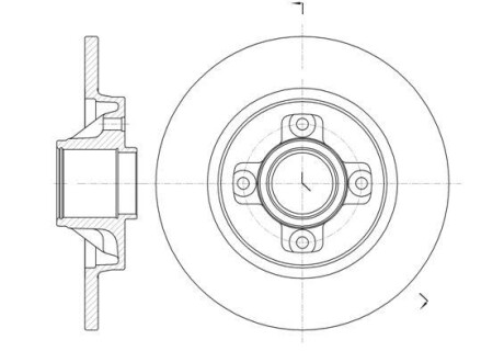 Диск тормозной задн. (Remsa) PSA Berlingo Partner II / C4 Picasso / 308 3008 5008 WOKING D61058.00