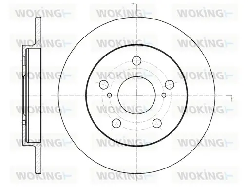 Гальмівний диск задн. Auris/Corolla (08-21) WOKING D6107400 (фото 1)