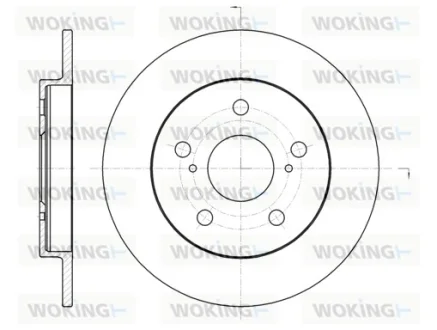 Гальмівний диск задн. Auris/Corolla (08-21) WOKING D6107400