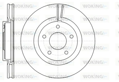 Гальмівний диск перед. Juke/Qashqai/X-Trail (07-21) WOKING D6108710