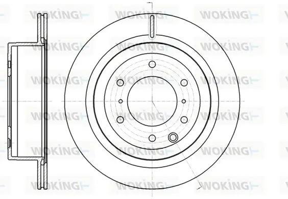 Гальмівний диск задн. Pajero/Montero/Shogun 06- WOKING D61099.10 (фото 1)