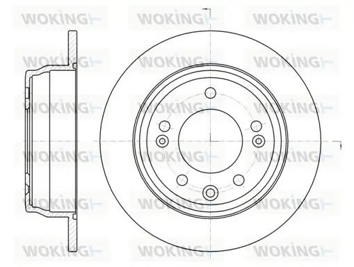 Гальмівний диск зад. i30/i35/CEED/Sportage 06- WOKING D61105.00 (фото 1)